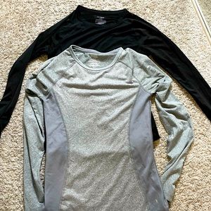 DANSKIN WORK OUT TOPS (ONE GRAY AND ONE BLACK) 2 PACK